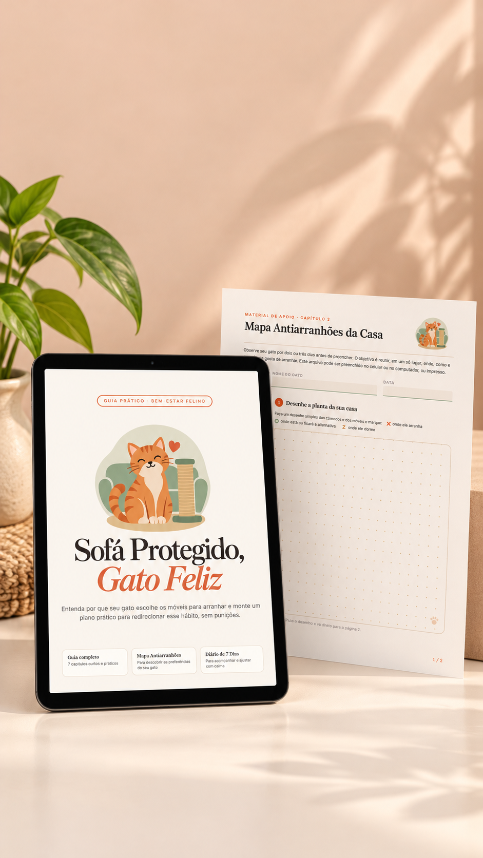 Mockup do mapa antiarranhões e guia digital